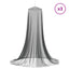 Myggenet til seng 3 pcs 156 mesh Sort Ø56 x 220 cm Polyester
