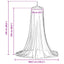 Myggenet til seng 3 pcs 156 mesh Sort Ø56 x 220 cm Polyester
