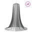 Myggenet til seng 3 pcs 156 mesh Sort Ø56 x 220 cm Polyester