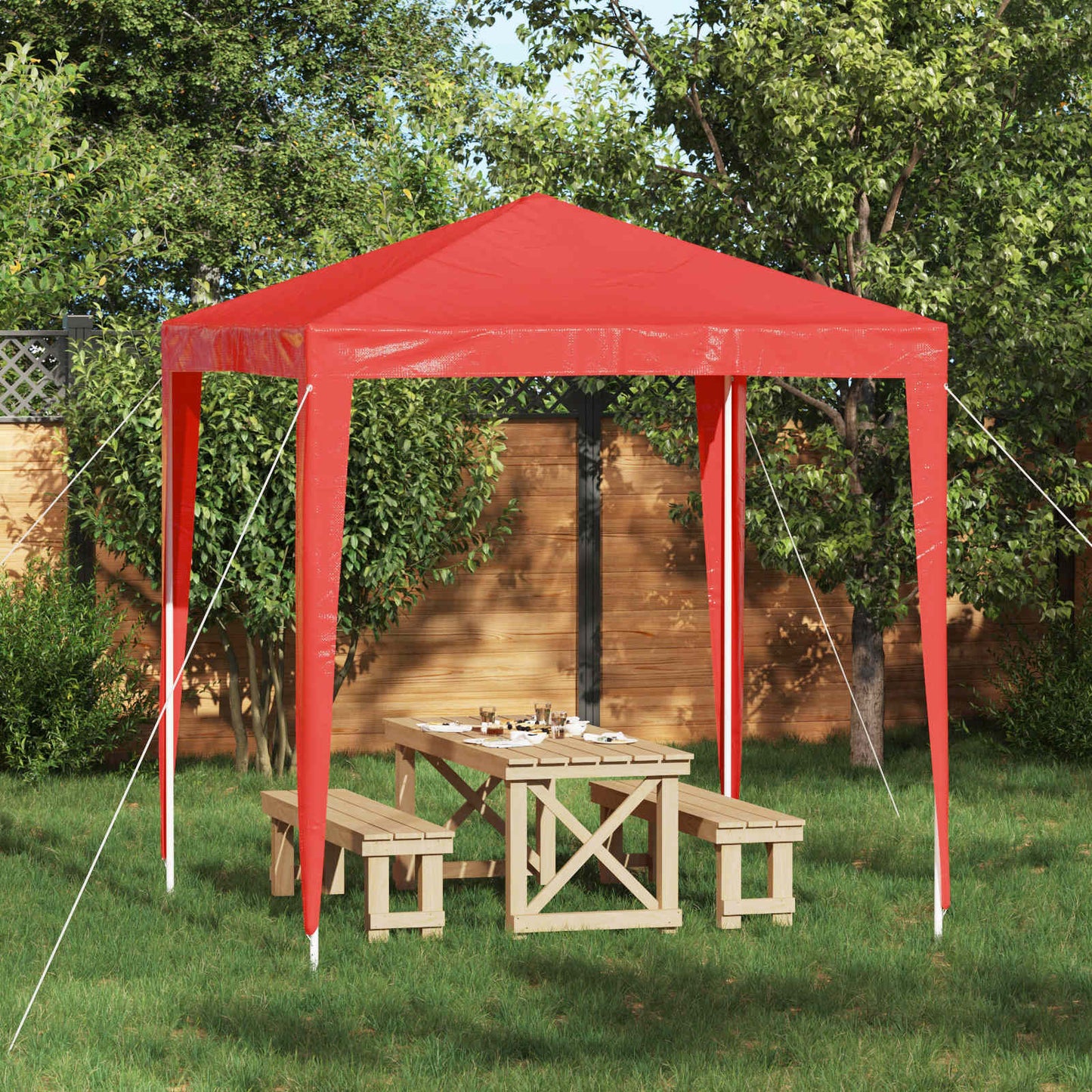 Party Tent 200 x 200 x 240 cm Rød PE og stål