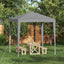 Party Tent 200 x 200 x 240 cm Lysegrå PE og stål