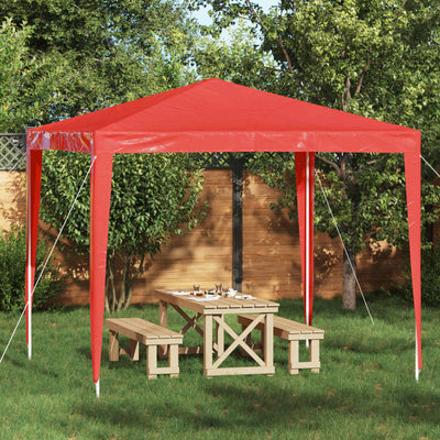 Party Tent 250 x 250 x 240 cm Rød PE og stål