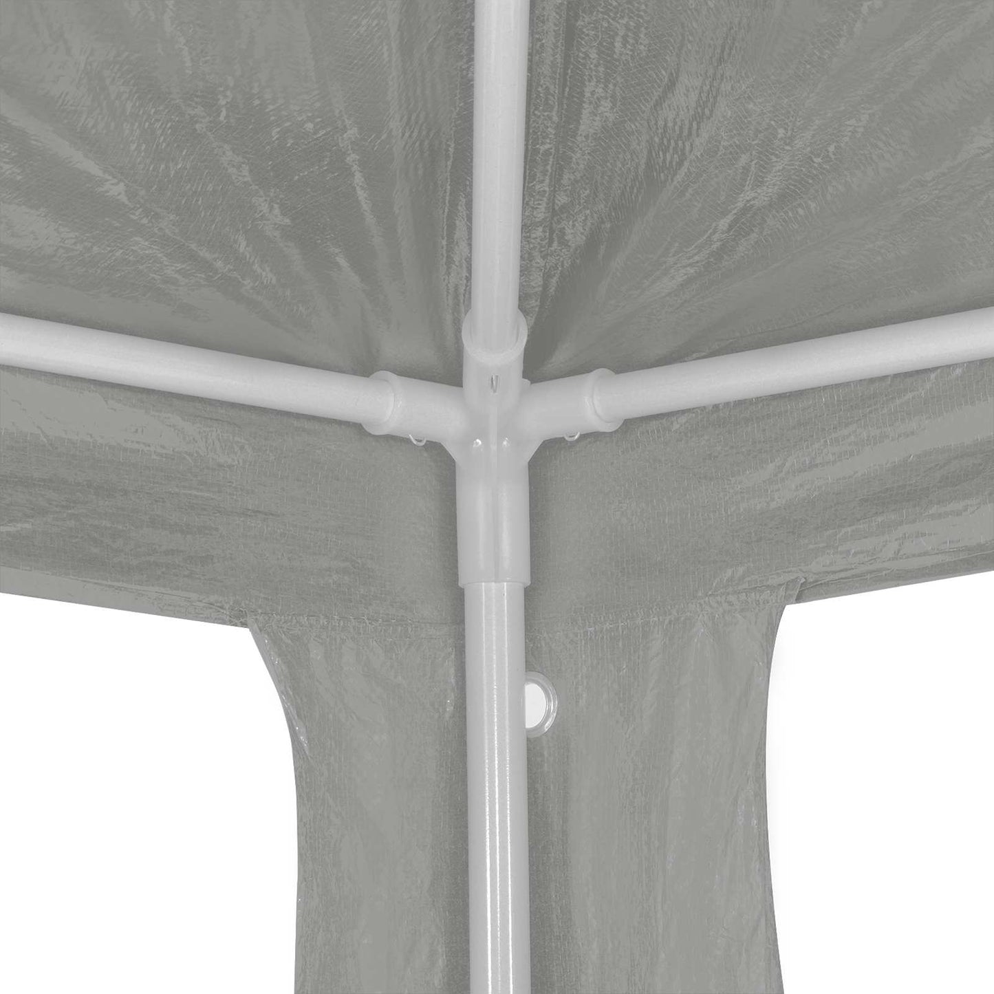 Party Tent Lysegrå 300 x 300 x 255 cm PE og stål