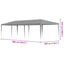 Party Tent Lysegrå 900 x 300 x 255 cm PE og stål