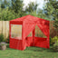 Party Tent Rød 200 x 200 x 240 cm PE og stål