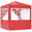 Party Tent 200 x 200 x 240 cm Rød PE og stål