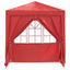 Party Tent 200 x 200 x 240 cm Rød PE og stål