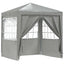 Party Tent Lysegrå 200 x 200 x 240 cm PE og stål