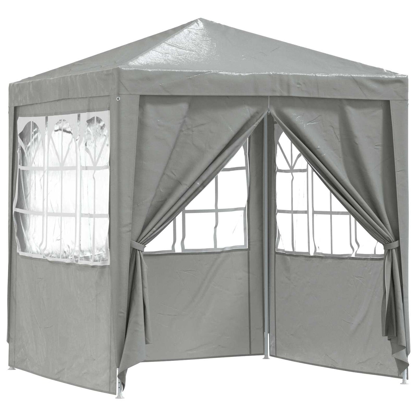 Party Tent 200 x 200 x 240 cm Lysegrå PE og stål