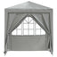 Party Tent 200 x 200 x 240 cm Lysegrå PE og stål