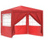 Party Tent Rød 250 x 250 x 240 cm PE og stål