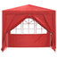 Party Tent 250 x 250 x 240 cm Rød PE og stål