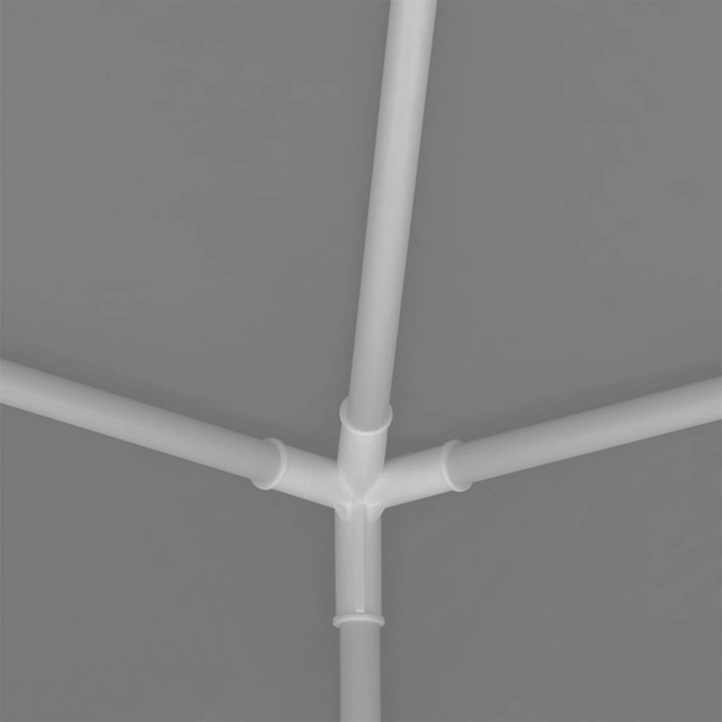 Party Tent 250 x 250 x 240 cm Lysegrå PE og stål
