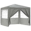 Party Tent 250 x 250 x 240 cm Lysegrå PE og stål