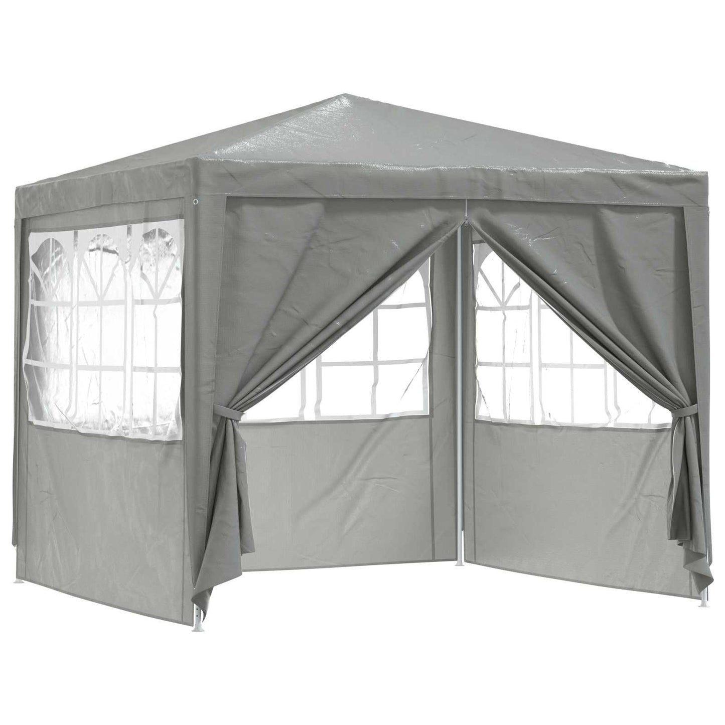 Party Tent 250 x 250 x 240 cm Lysegrå PE og stål