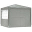 Party Tent Lysegrå 250 x 250 x 240 cm PE og stål