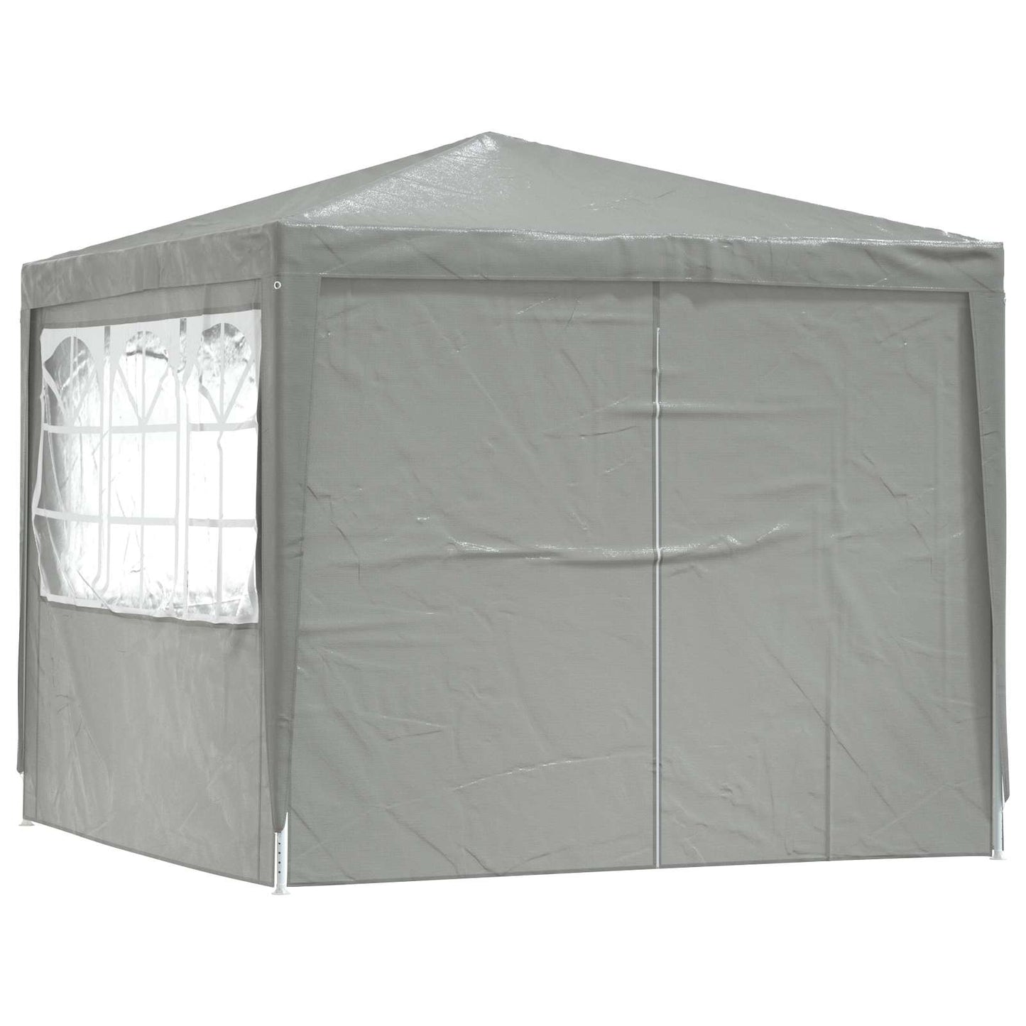 Party Tent 250 x 250 x 240 cm Lysegrå PE og stål