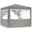 Party Tent 250 x 250 x 240 cm Lysegrå PE og stål