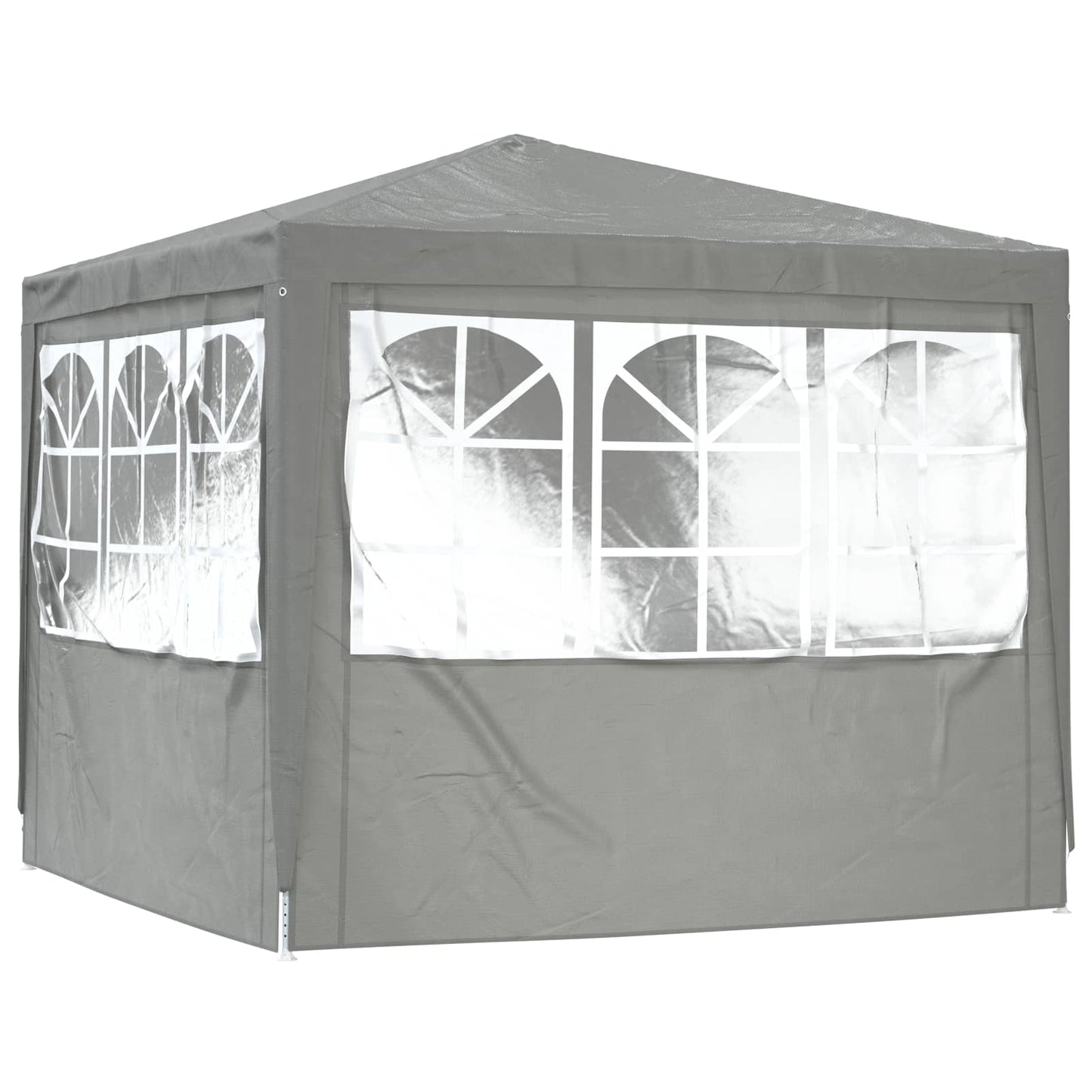 Party Tent 250 x 250 x 240 cm Lysegrå PE og stål