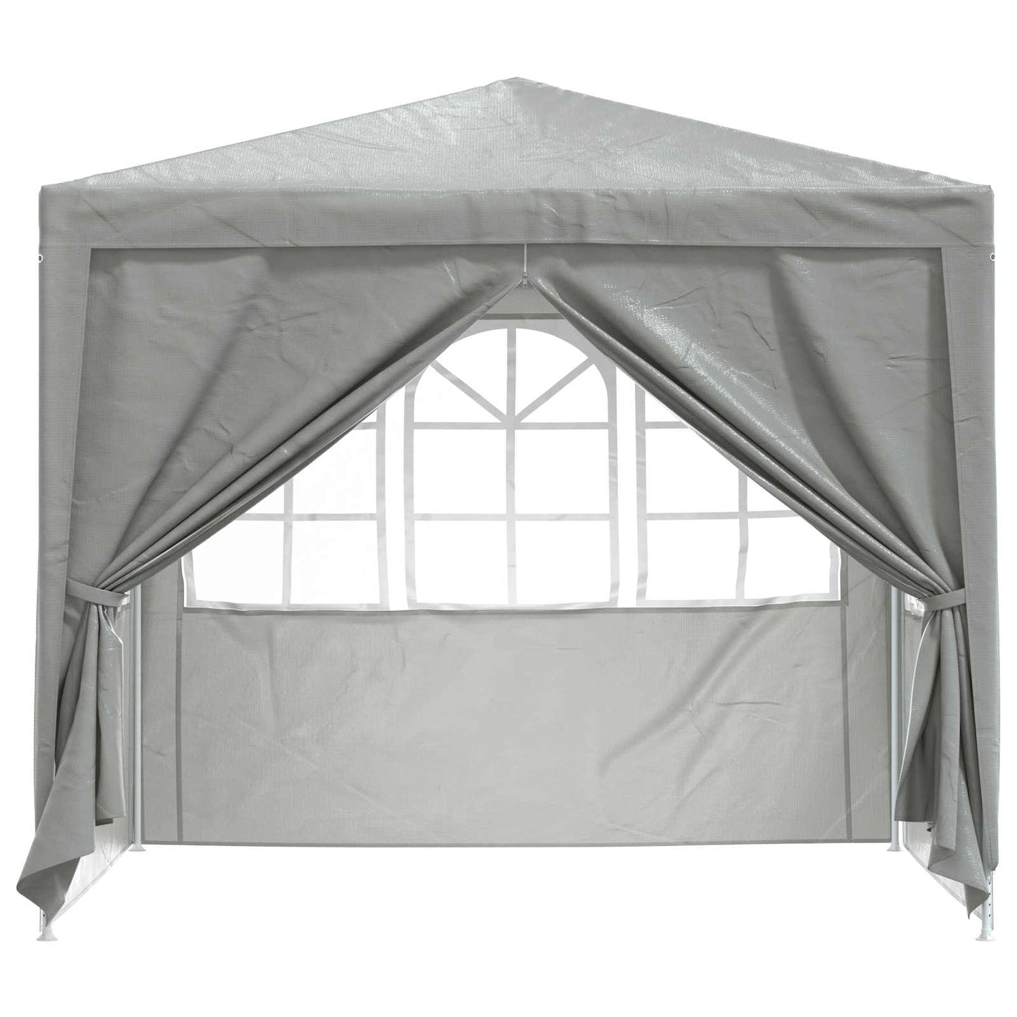 Party Tent 250 x 250 x 240 cm Lysegrå PE og stål