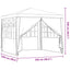 Party Tent Lysegrå 250 x 250 x 240 cm PE og stål