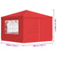 Party Tent 300 x 300 x 255 cm Rød PE og stål
