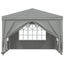 Party Tent 300 x 300 x 255 cm Lysegrå PE og stål