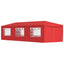 Party Tent 900 x 300 x 255 cm Rød PE og stål