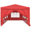 Party Tent 900 x 300 x 255 cm Rød PE og stål