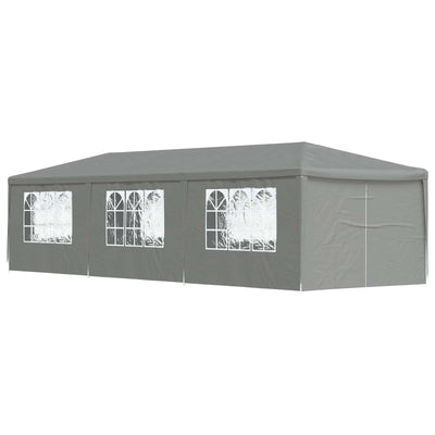 Party Tent 900 x 300 x 255 cm Lysegrå PE og stål