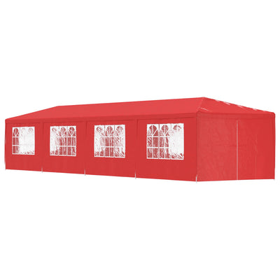 Party Tent 1200 x 300 x 255 cm Rød PE og stål