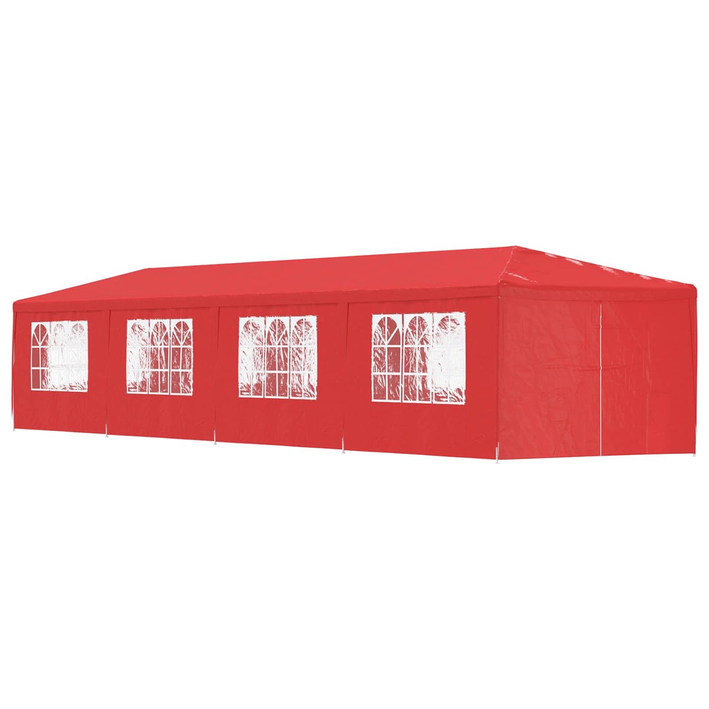 Party Tent 1200 x 300 x 255 cm Rød PE og stål