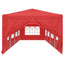 Party Tent 1200 x 300 x 255 cm Rød PE og stål