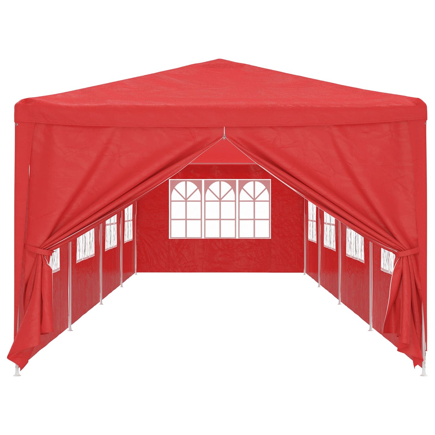 Party Tent 1200 x 300 x 255 cm Rød PE og stål