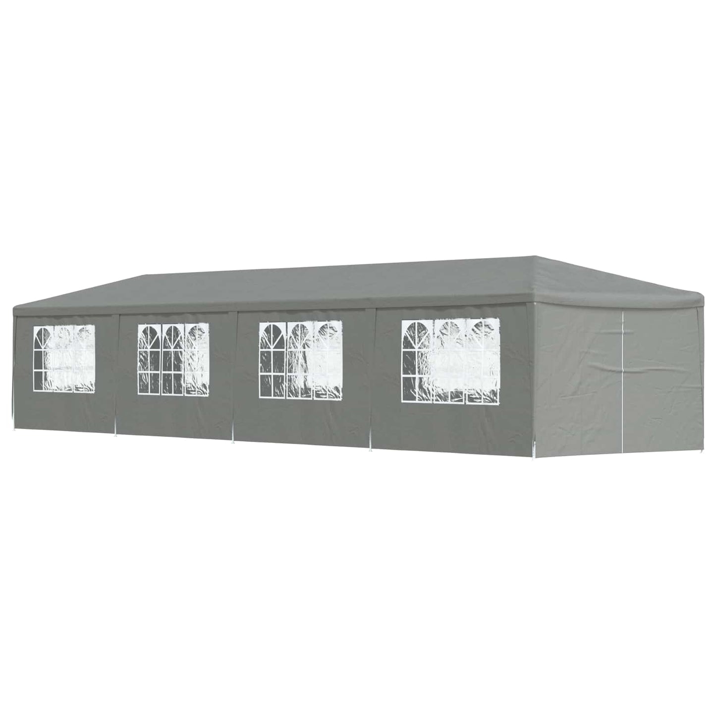 Party Tent 1200 x 300 x 255 cm Lysegrå PE og stål