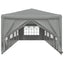 Party Tent 1200 x 300 x 255 cm Lysegrå PE og stål