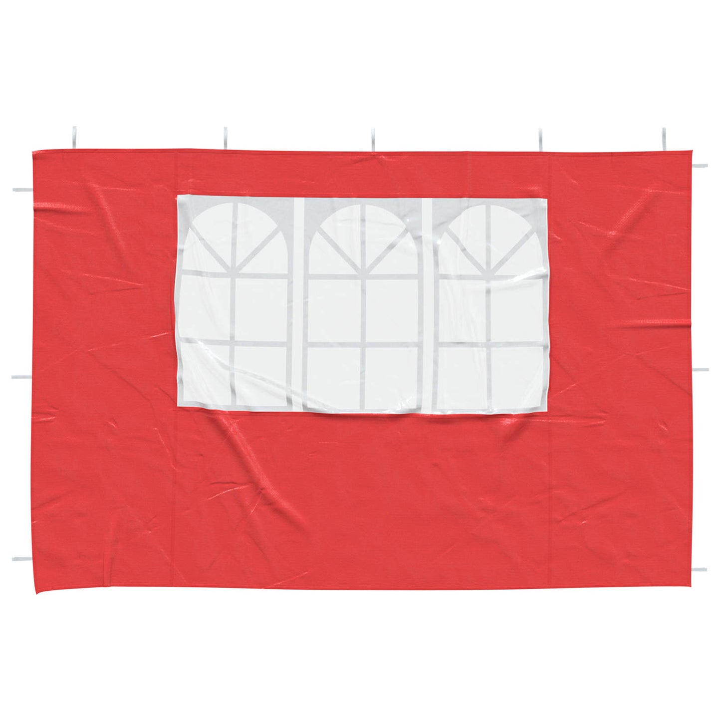 Festasidevæg 2 pcs 300 x 195 cm Rød PE og stål
