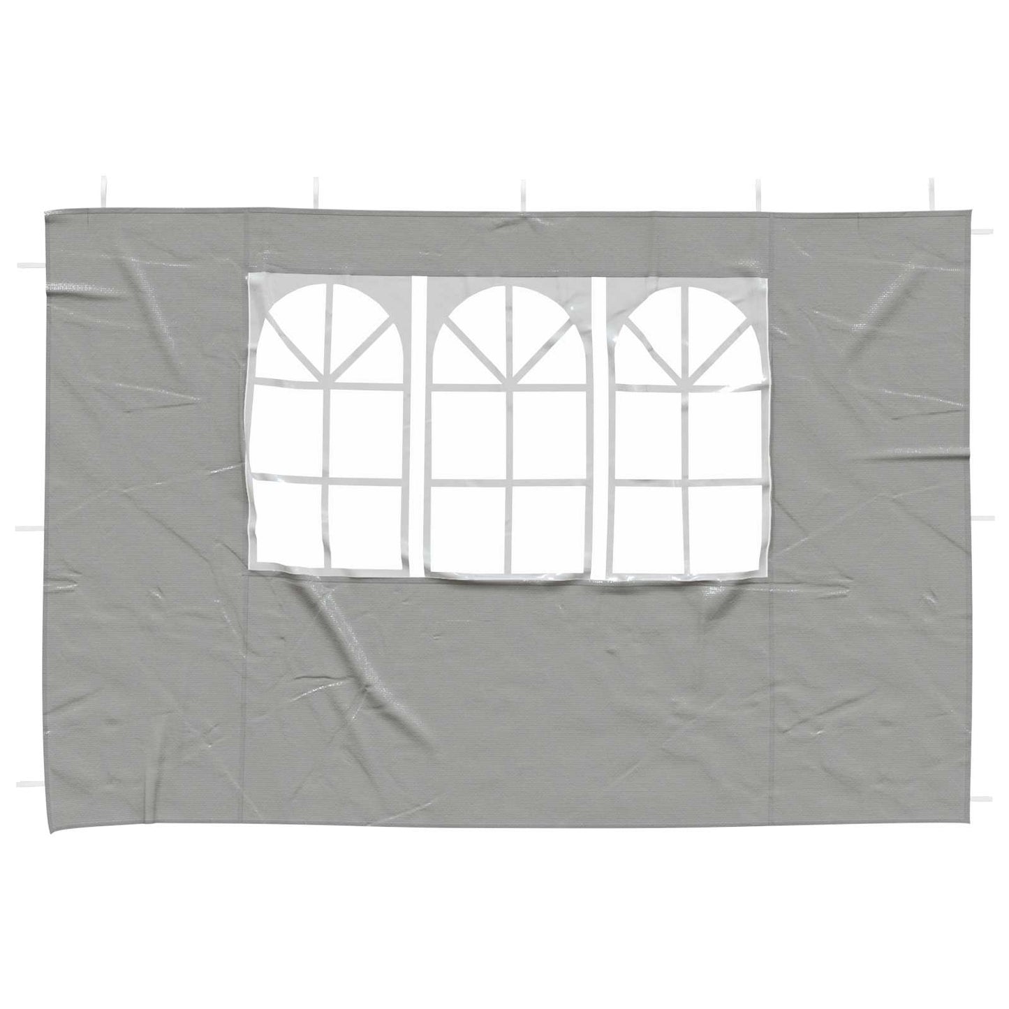 Festasidevæg 2 pcs 300 x 195 cm Lysegrå PE og stål
