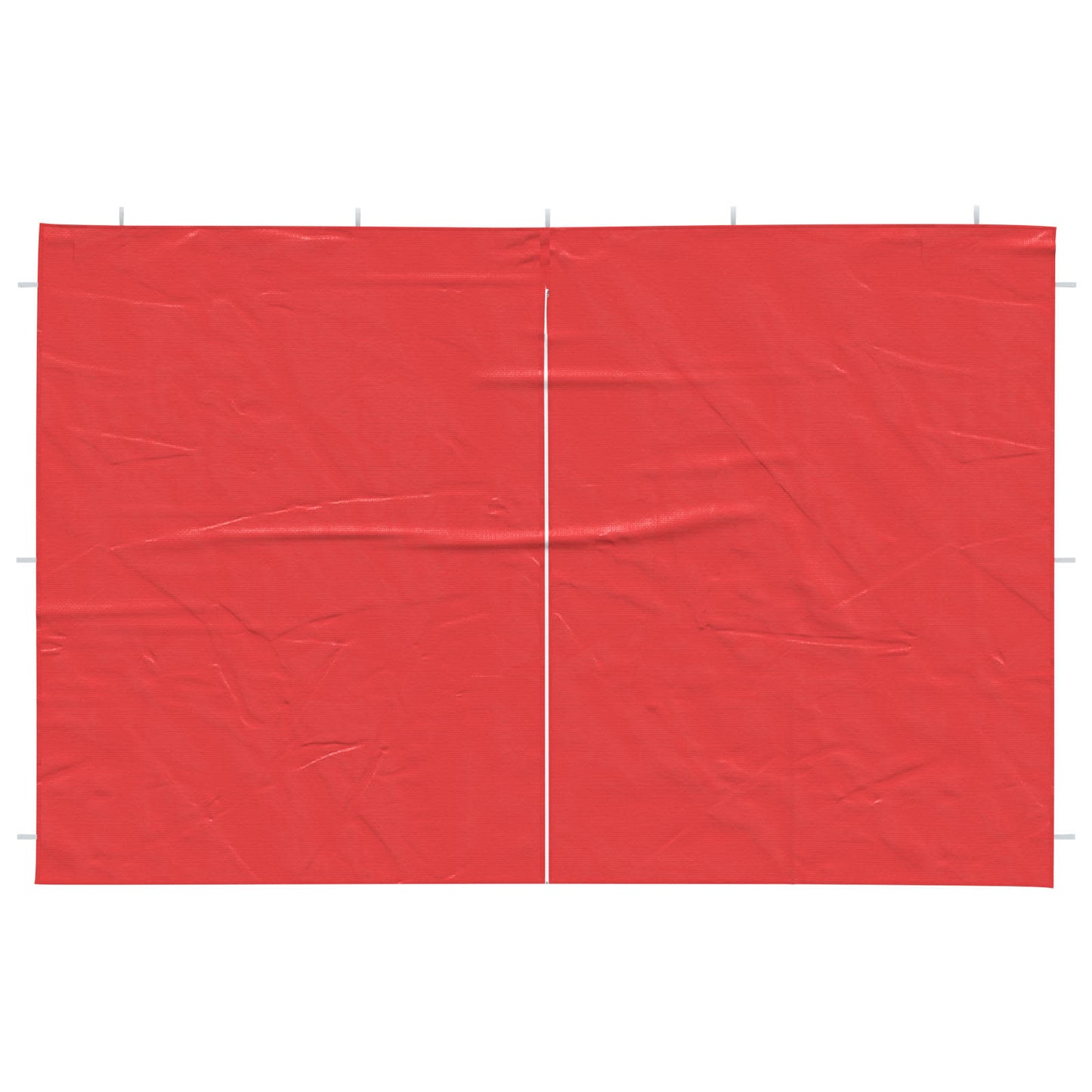 Festasidevæg 2 pcs Rød 300 x 195 cm PE og stål