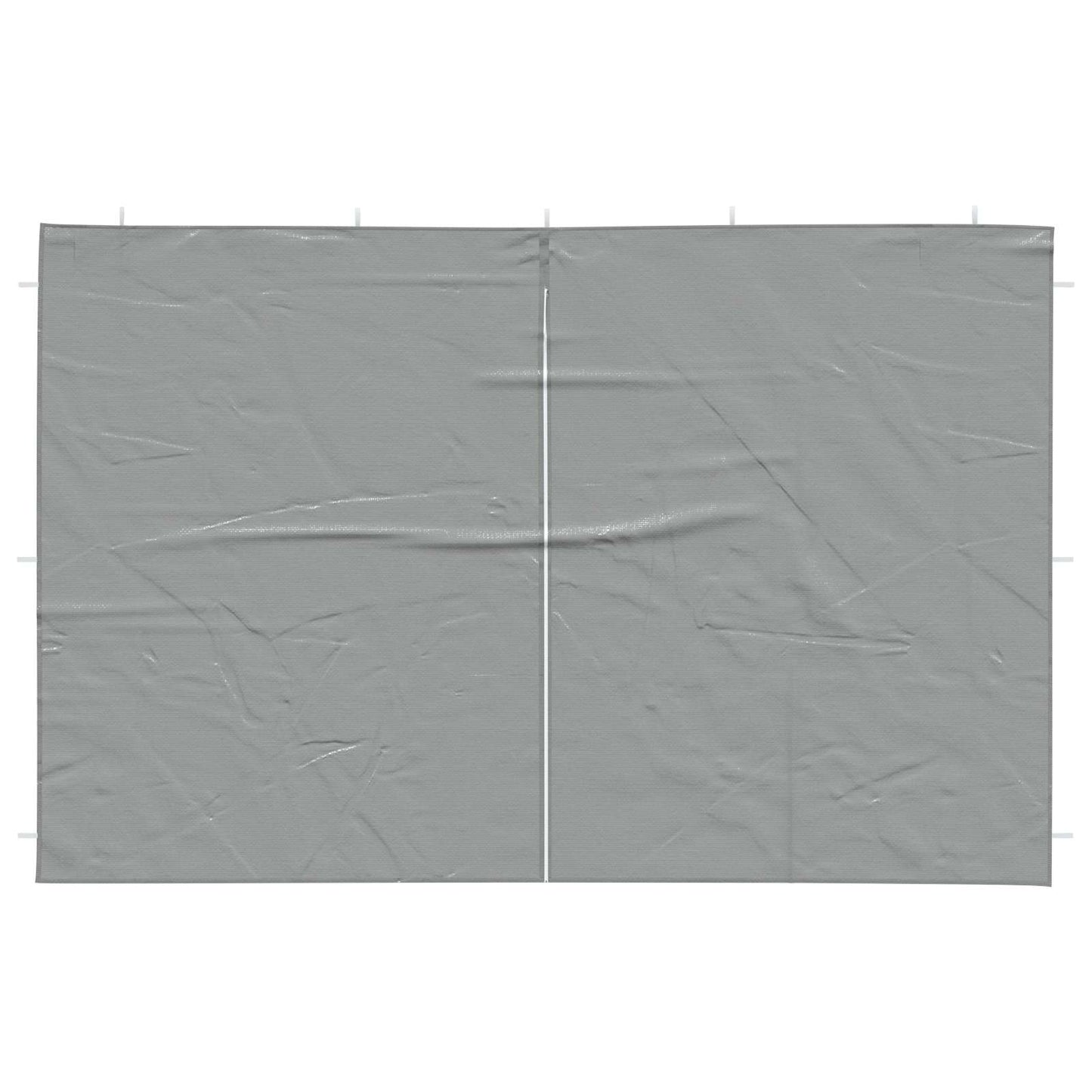Festasidevæg 2 pcs Lysegrå 400 x 195 cm PE og stål