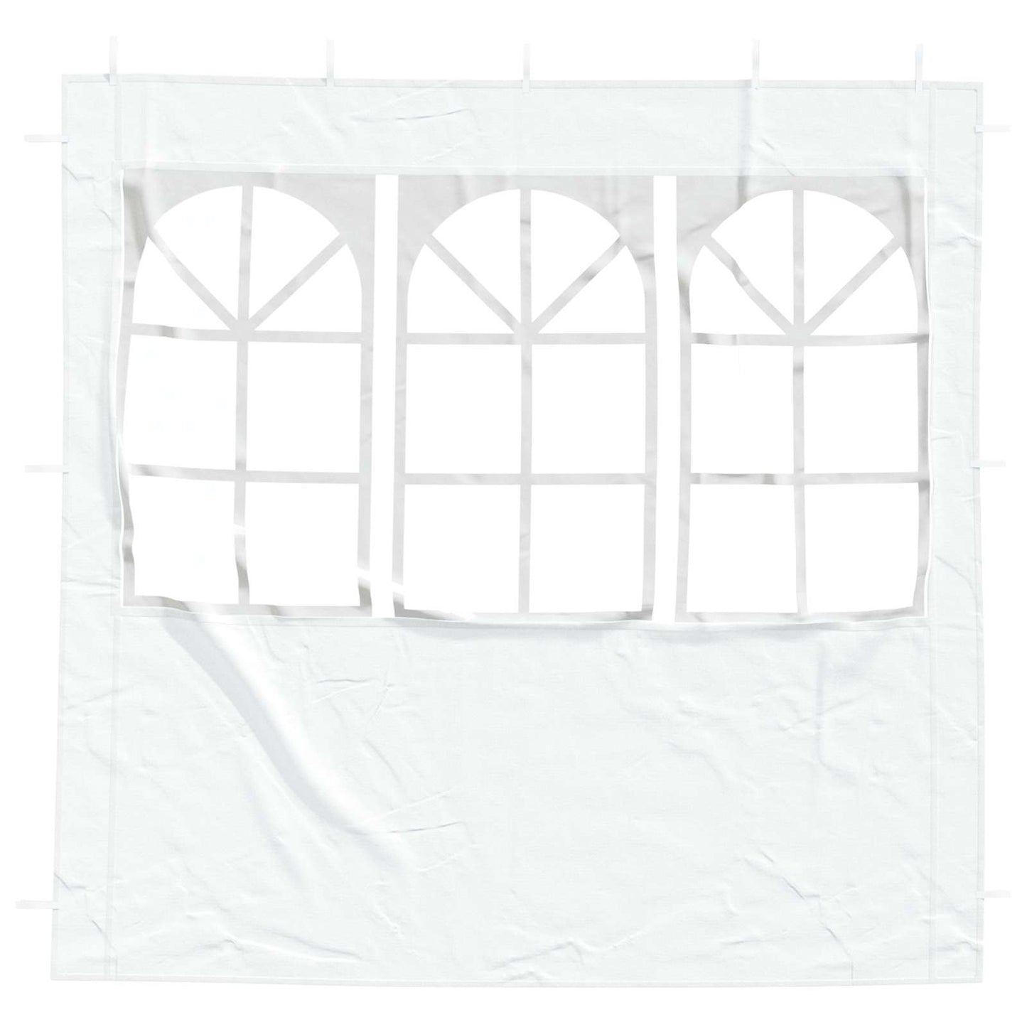 Festasidevæg 2 pcs 200 x 195 cm Hvid PE og stål