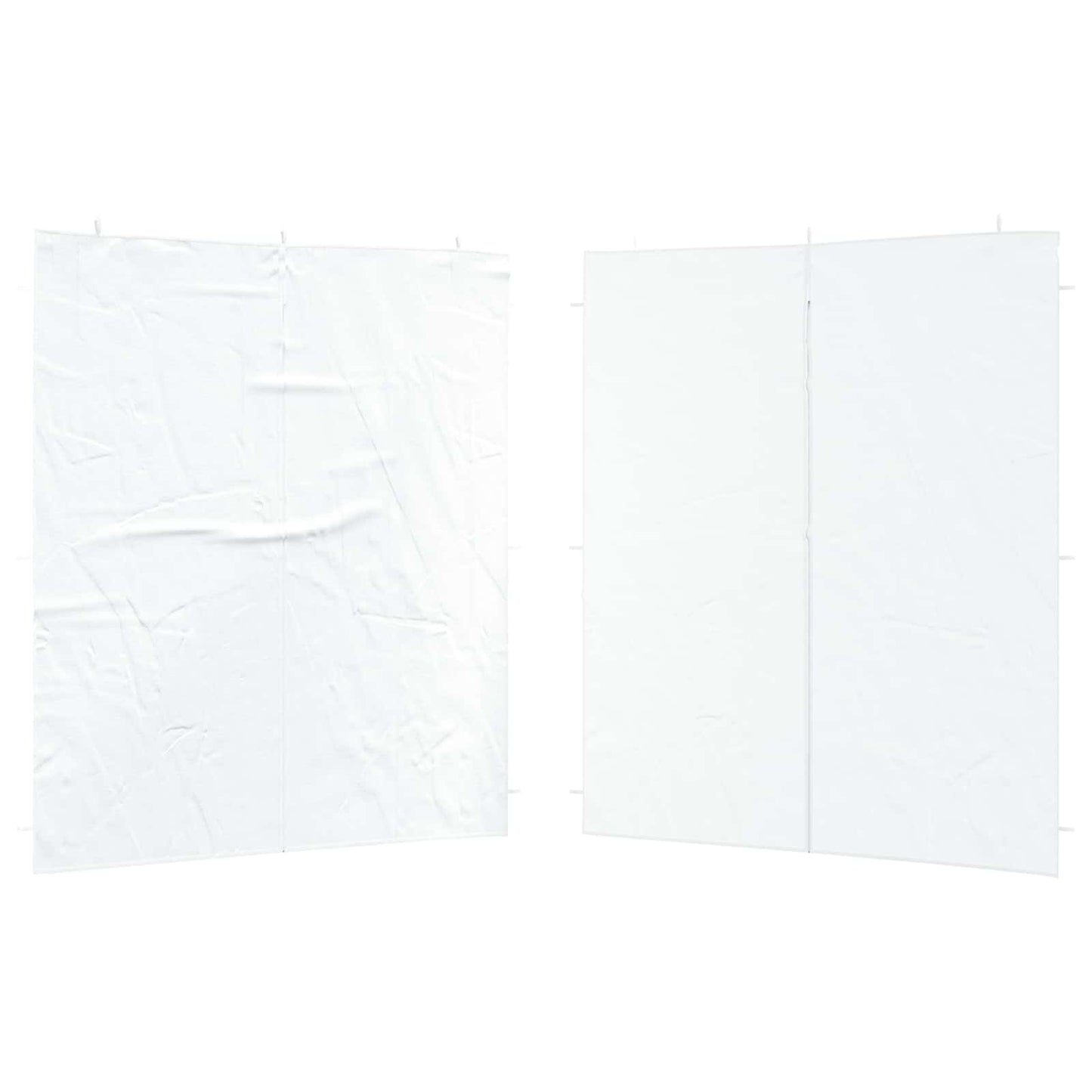 Festasidevæg 2 pcs Hvid 200 x 195 cm PE og stål
