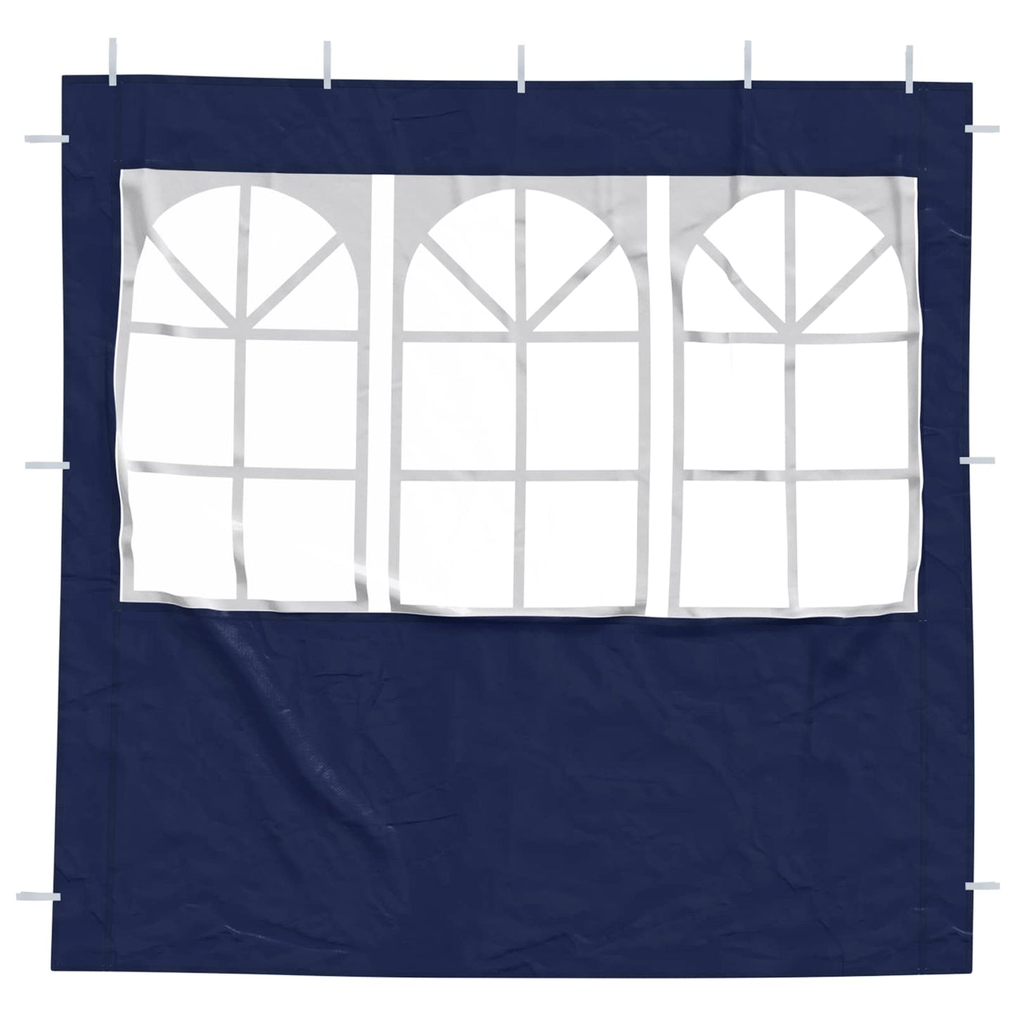 Festasidevæg 2 pcs 200 x 195 cm Blå PE og stål