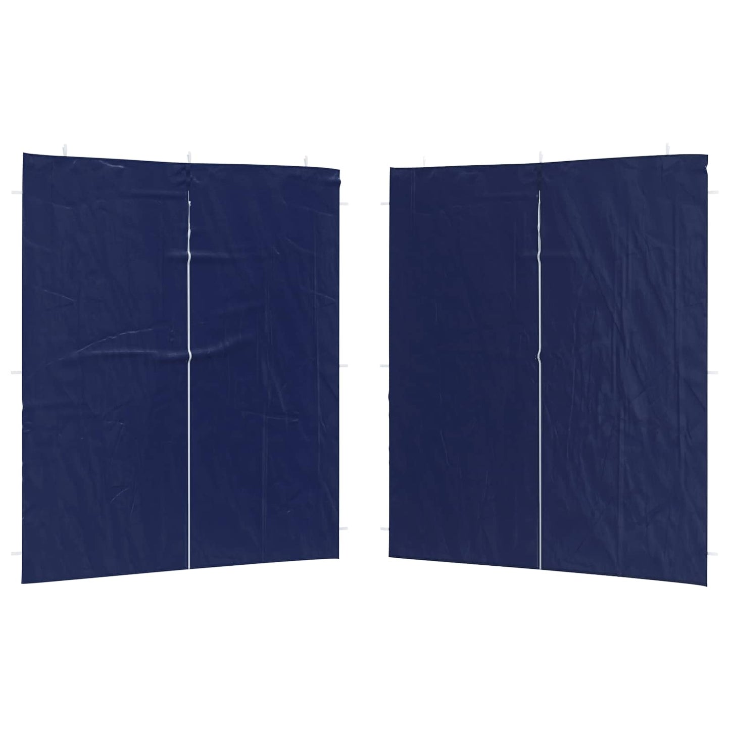 Festasidevæg 2 pcs Blå 200 x 195 cm PE og stål