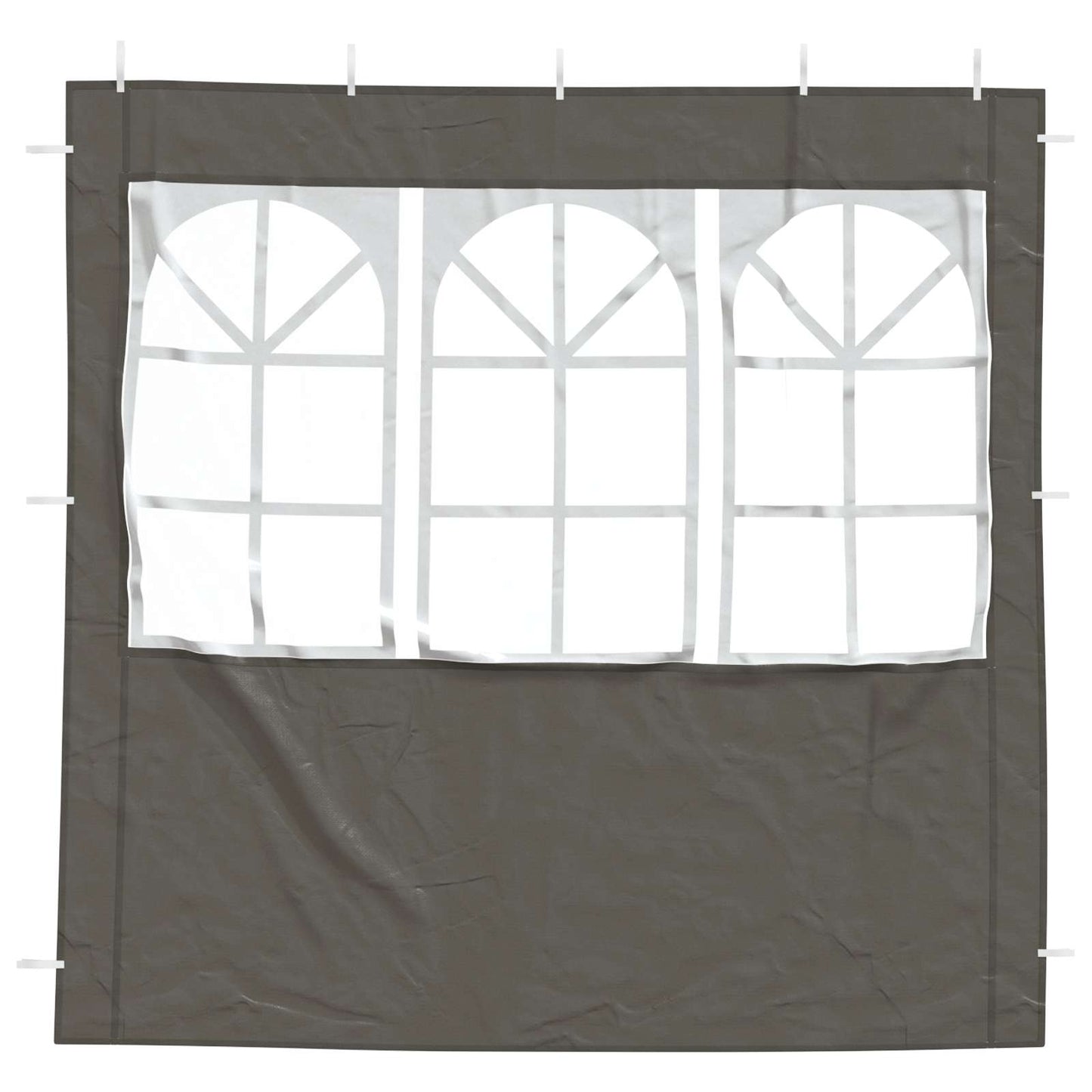 Festasidevæg 2 pcs 200 x 195 cm Antracit PE og stål