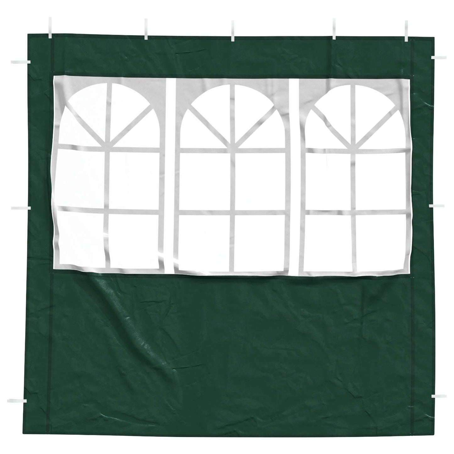 Festasidevæg 2 pcs 200 x 195 cm Grøn PE og stål