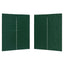 Festasidevæg 2 pcs Grøn 200 x 195 cm PE og stål