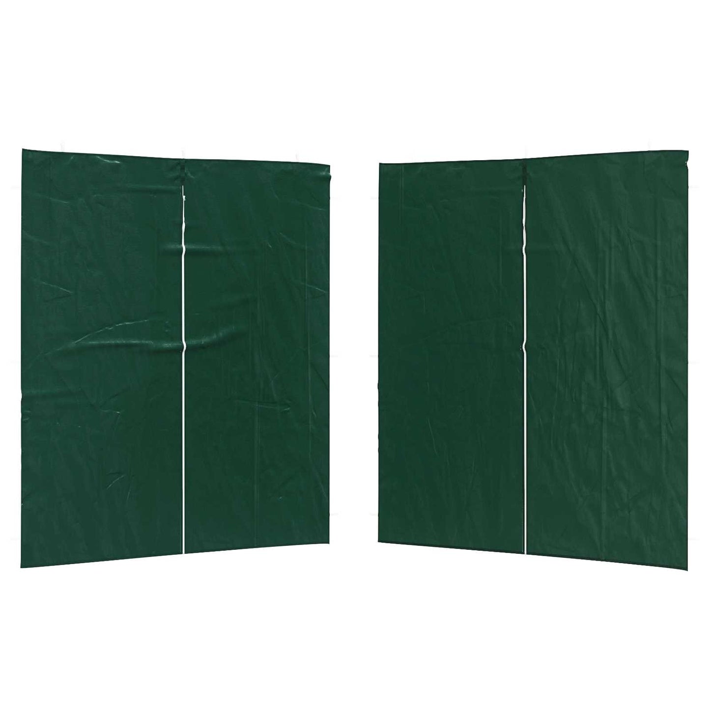 Festasidevæg 2 pcs Grøn 200 x 195 cm PE og stål