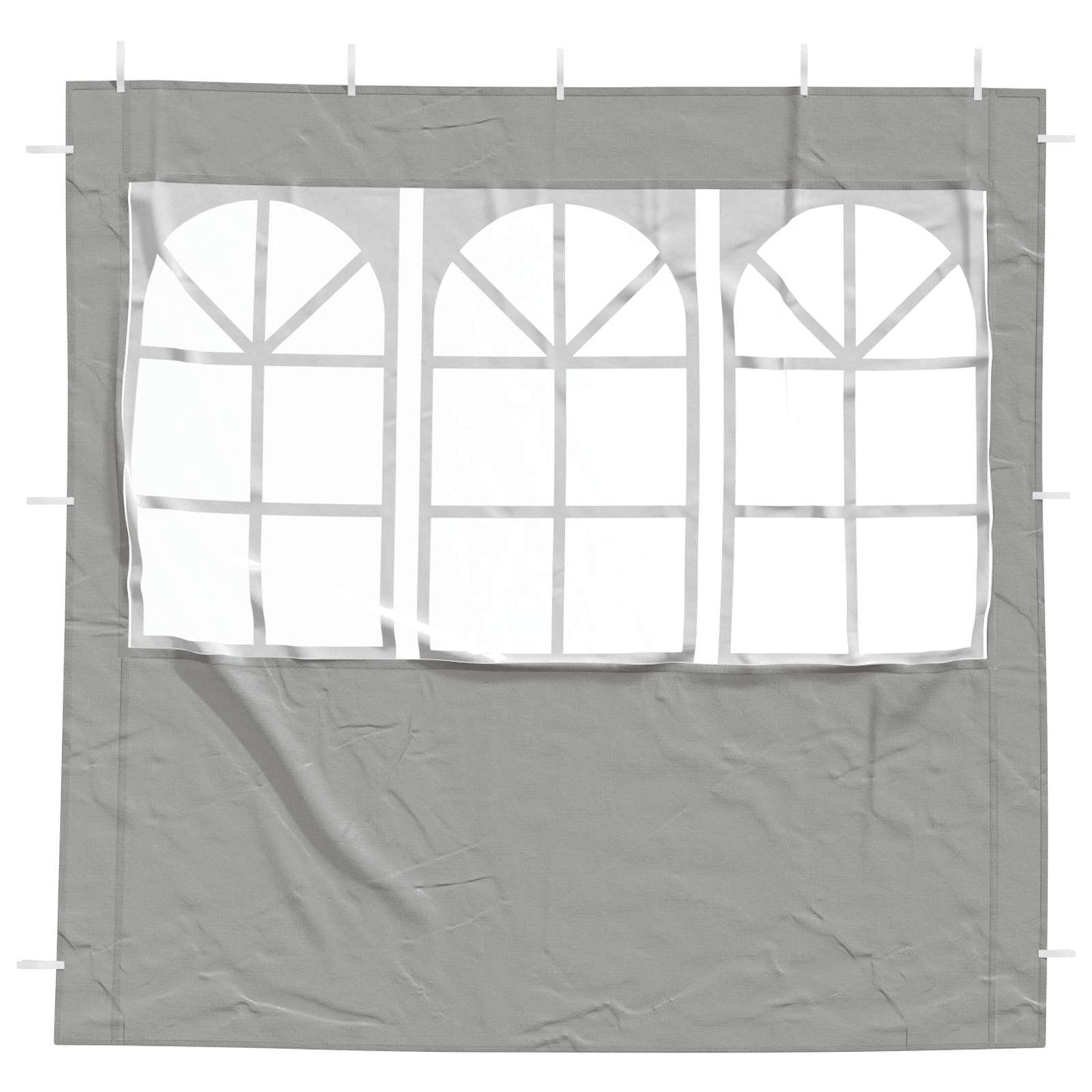 Festasidevæg 2 pcs 200 x 195 cm Lysegrå PE og stål
