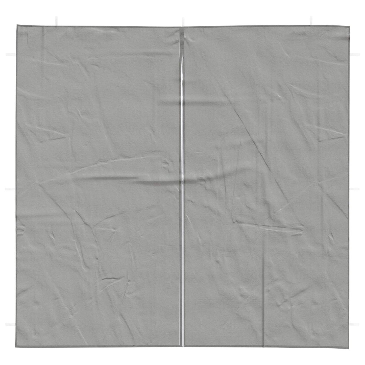 Festasidevæg 2 pcs Lysegrå 200 x 195 cm PE og stål